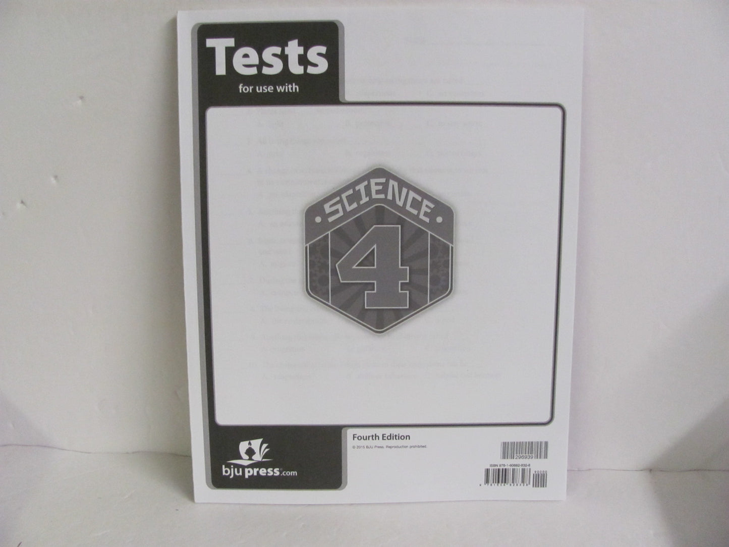 Science 4 BJU Press Tests Pre-Owned 4th Grade Science Textbooks