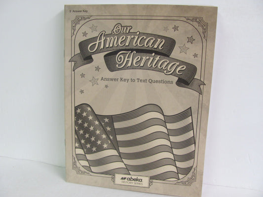 Our American Heritage Abeka Answer Key  Pre-Owned 3rd Grade History Textbooks