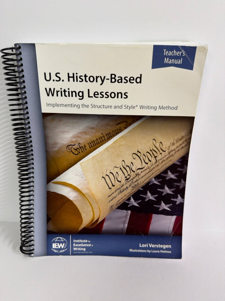 US History Based Writing Lesso IEW Teacher Manual Pre-Owned Writing Books