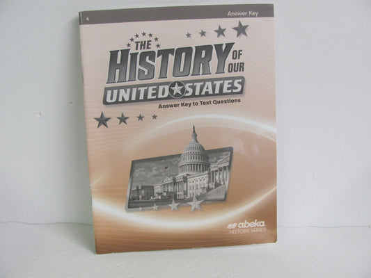 The History of Our United States Abeka Answer Key  Pre-Owned History Textbooks
