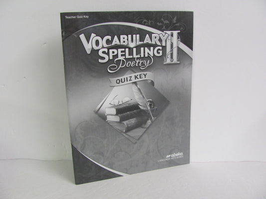 Vocabulary Spelling Poetry II Abeka Quiz Key Pre-Owned Spelling/Vocabulary Books