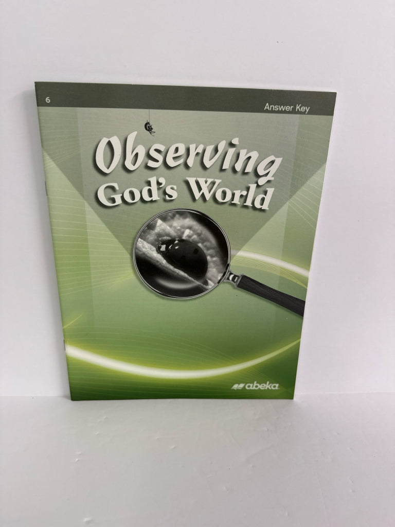 Observing God's World Abeka Answer Key Pre-Owned 6th Grade Science Textbooks