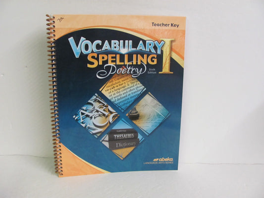 Vocabulary Spelling Poetry I Abeka 7th Grade Spelling/Vocabulary Books
