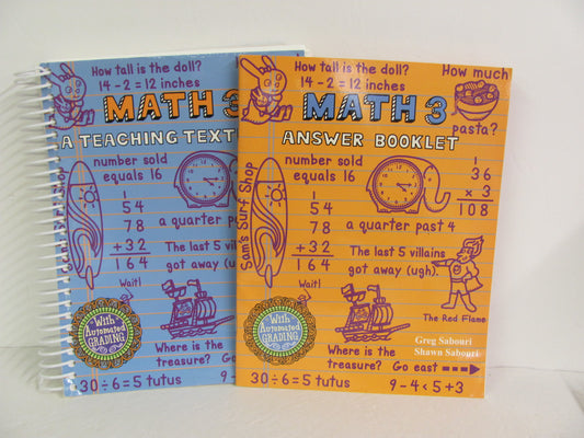 Math 3 Teaching Textbook Set  Pre-Owned 3rd Grade Mathematics Textbooks