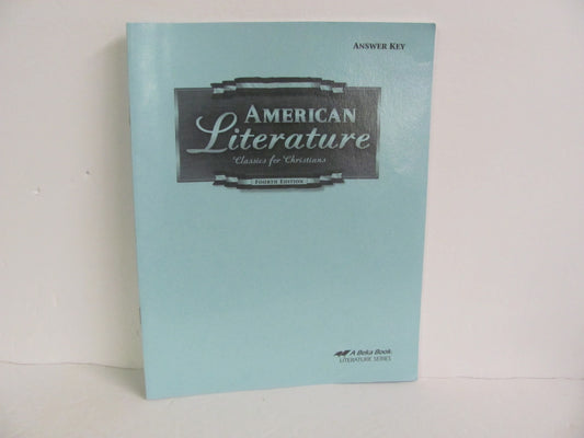American Literature Abeka Answer Key  Pre-Owned 11th Grade Reading Textbooks