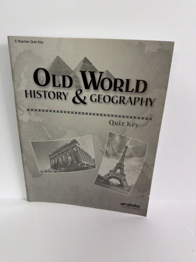 Old World History & Geography Abeka Quiz Key Pre-Owned History Textbooks