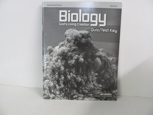 Biology Vol 1 Abeka Quiz/Test Key  Pre-Owned 10th Grade Science Textbooks