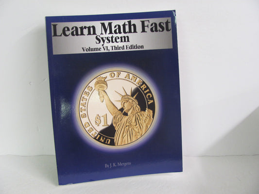 Learn Math Fast System Workbook  Pre-Owned Mergens Math Help Books
