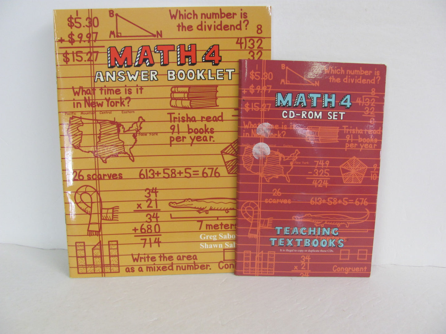 Math 4 Teaching Textbook Set Pre-Owned Sabouri 4th Grade Mathematics Textbooks