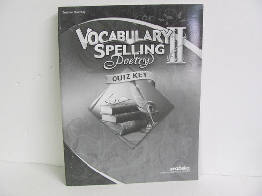 Vocabulary Spelling Poetry II Abeka Quiz Key Pre-Owned Spelling/Vocabulary Books
