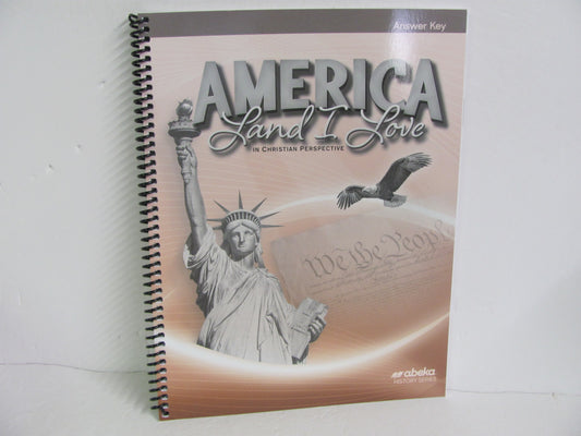 America Land I Love Abeka Answer Key  Pre-Owned 8th Grade History Textbooks