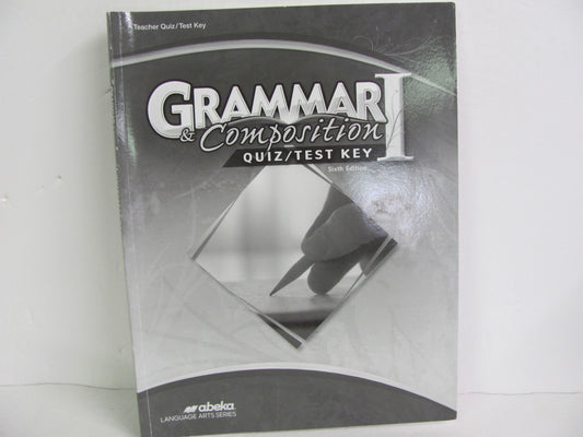 Grammar & Composition 1 Abeka Quiz/Test Key  Pre-Owned Language Textbooks