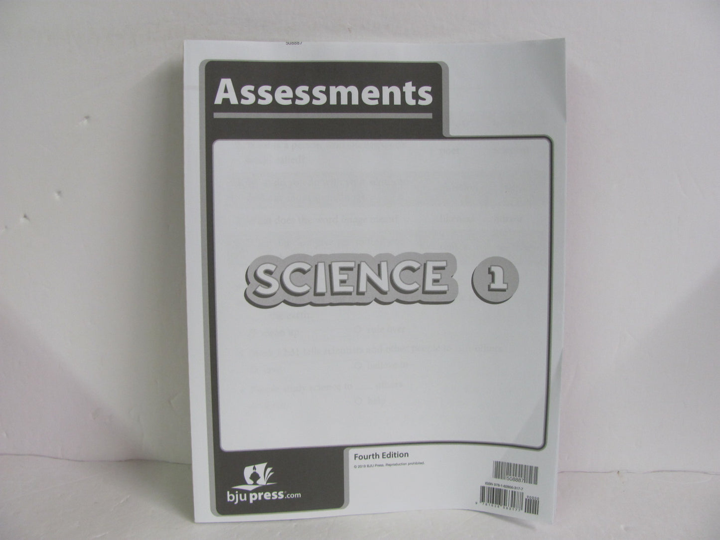 Science 1 BJU Press Assessments Pre-Owned 1st Grade Science Textbooks