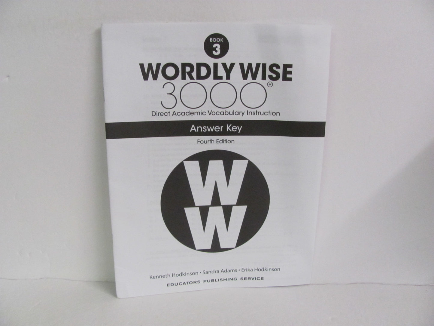 Wordly Wise 3 EPS Answer Key Pre-Owned 3rd Grade Spelling/Vocabulary Books