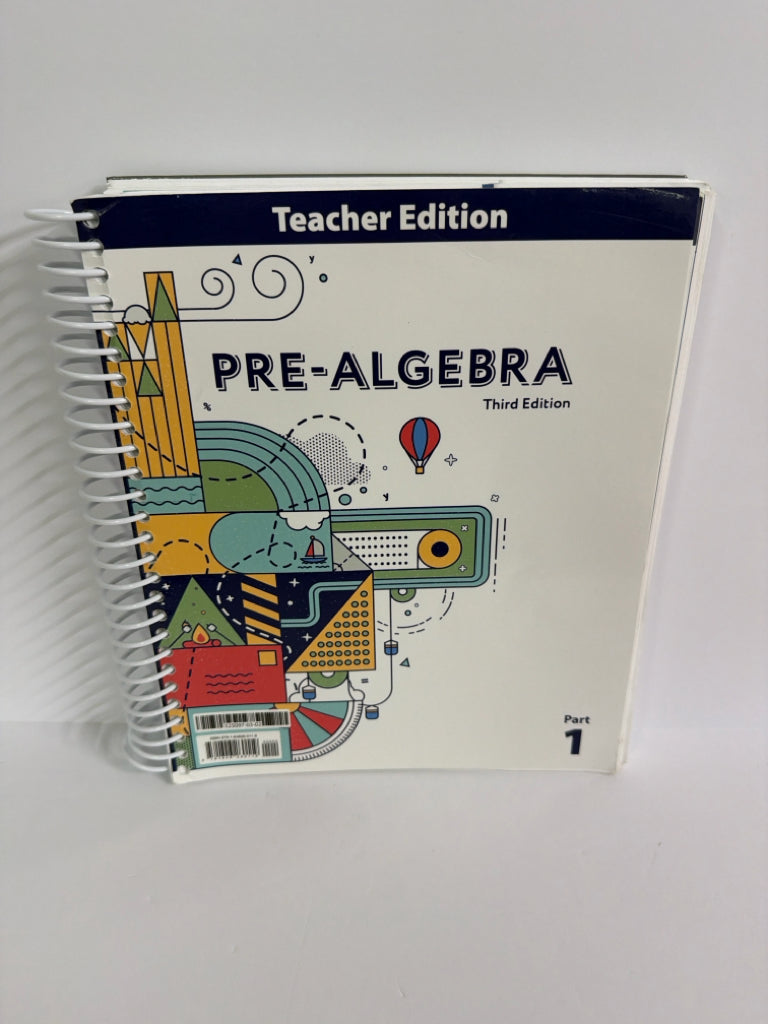 Pre-Algebra BJU Press Teacher Edition Pre-Owned 8th Grade Mathematics Textbooks