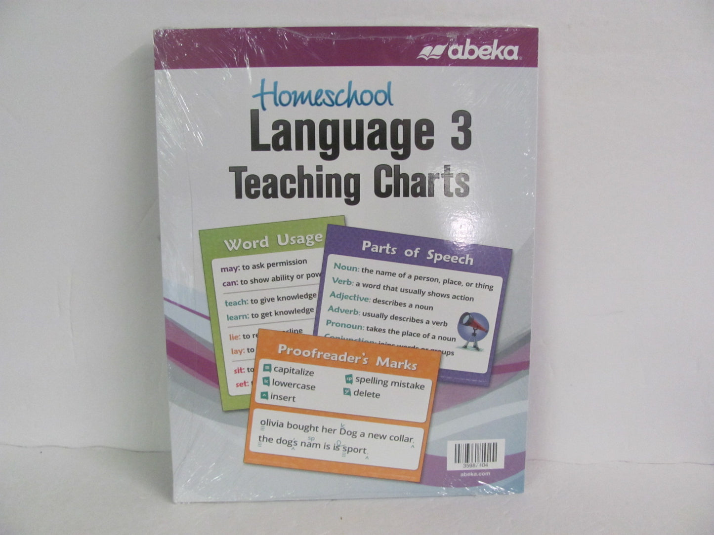 Language 3 Abeka Teaching Charts Pre Owned 3rd Grade Language Textbooks