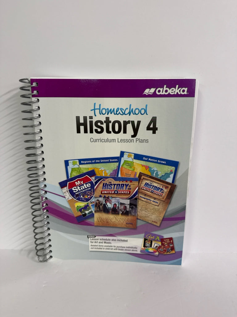 History 4 Abeka Curriculum/Lesson Plan Pre-Owned 4th Grade History Textbooks