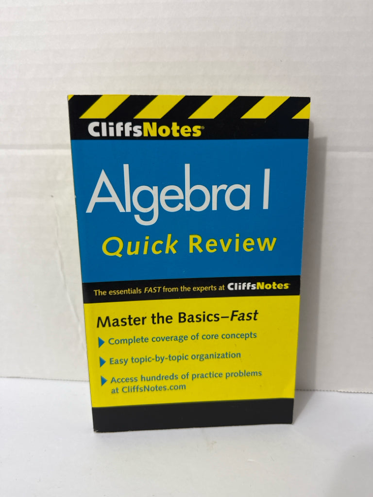 Algebra 1 Quick Review Houghton Mifflin Cliffs Notes Mathematics Textbooks