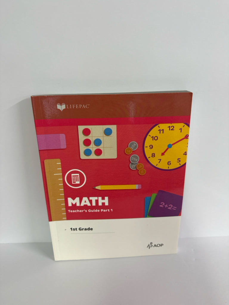 Math Alpha Omega Teacher Guide Pre-Owned 1st Grade Mathematics Textbooks