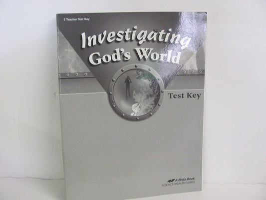 Investigating God's World Abeka Test Key Pre-Owned 5th Grade Science Textbooks