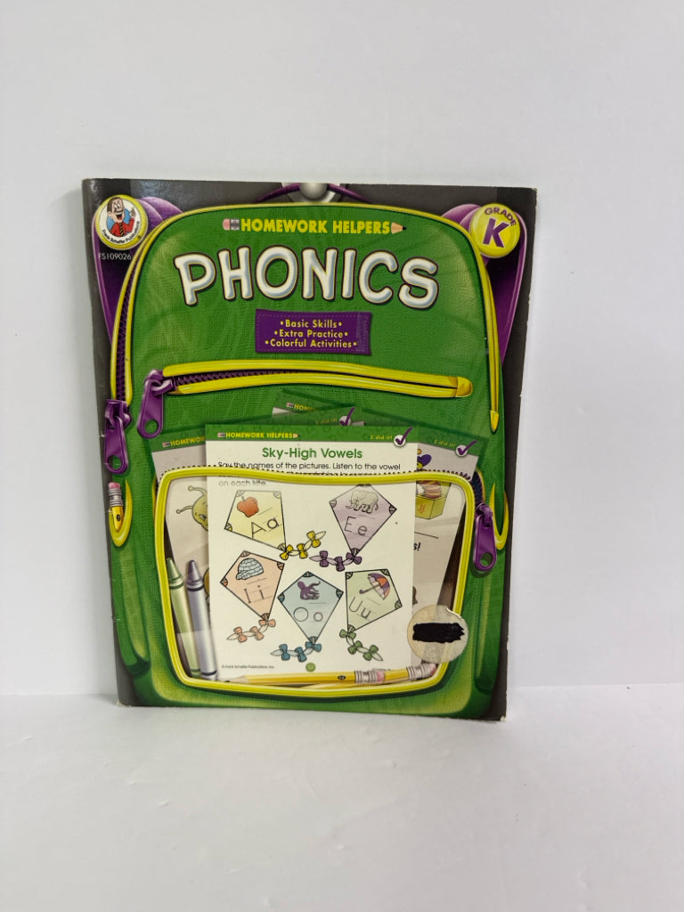 Phonics Frank Schaffer Workbook Pre-Owned Kindergarten Language Textbooks