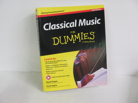 Classical Music For Dummies Pre-Owned Music Education Books