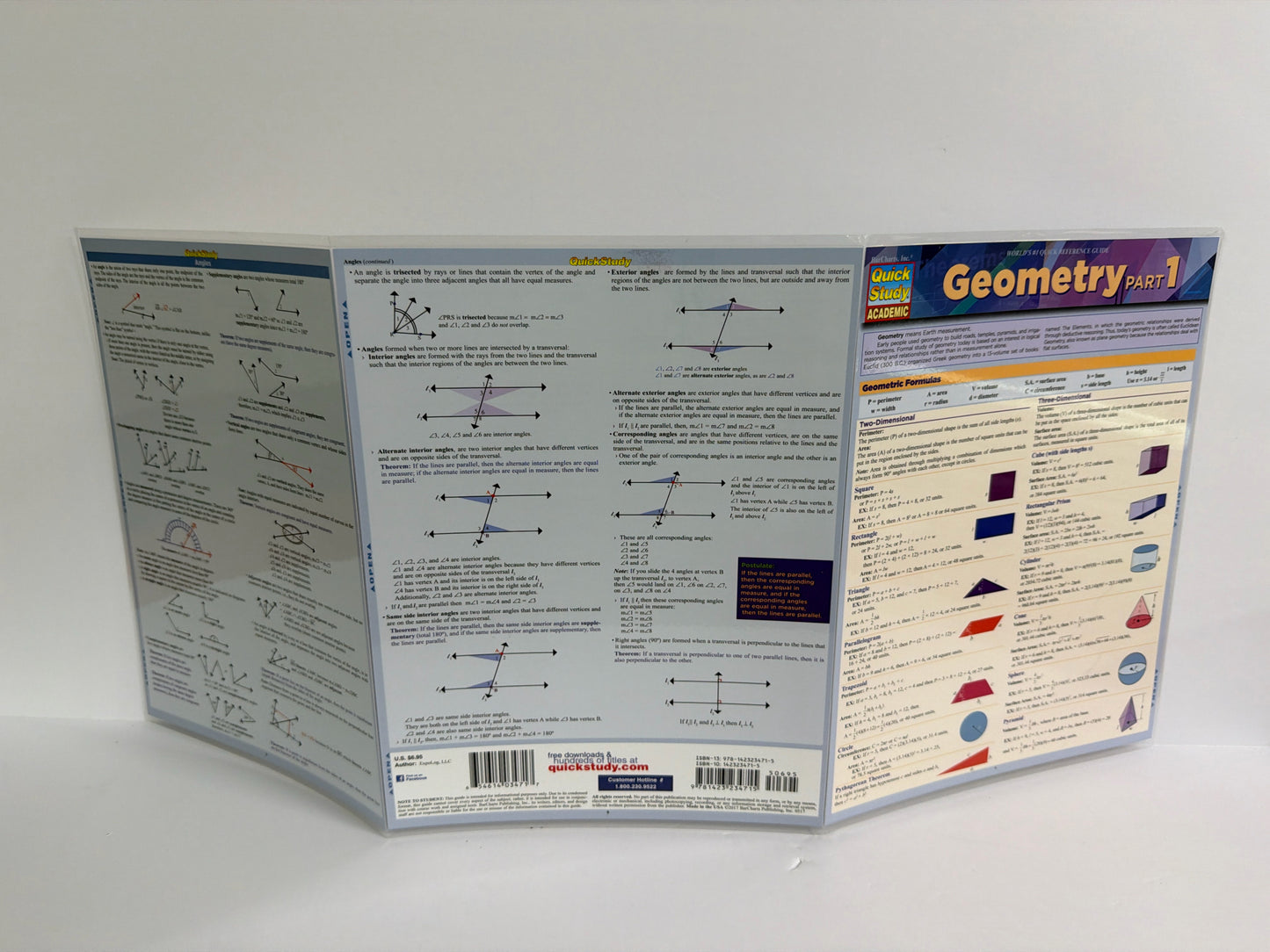 Reference Guide Quick Study Pre-Owned High School Math Help Books
