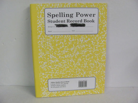 Spelling Power Record Book Castlemoyle Pre-Owned Spelling/Vocabulary Books