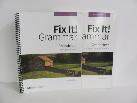 Fix It Grammar - Chanticleer IEW Set  Pre-Owned White Creative Writing Books
