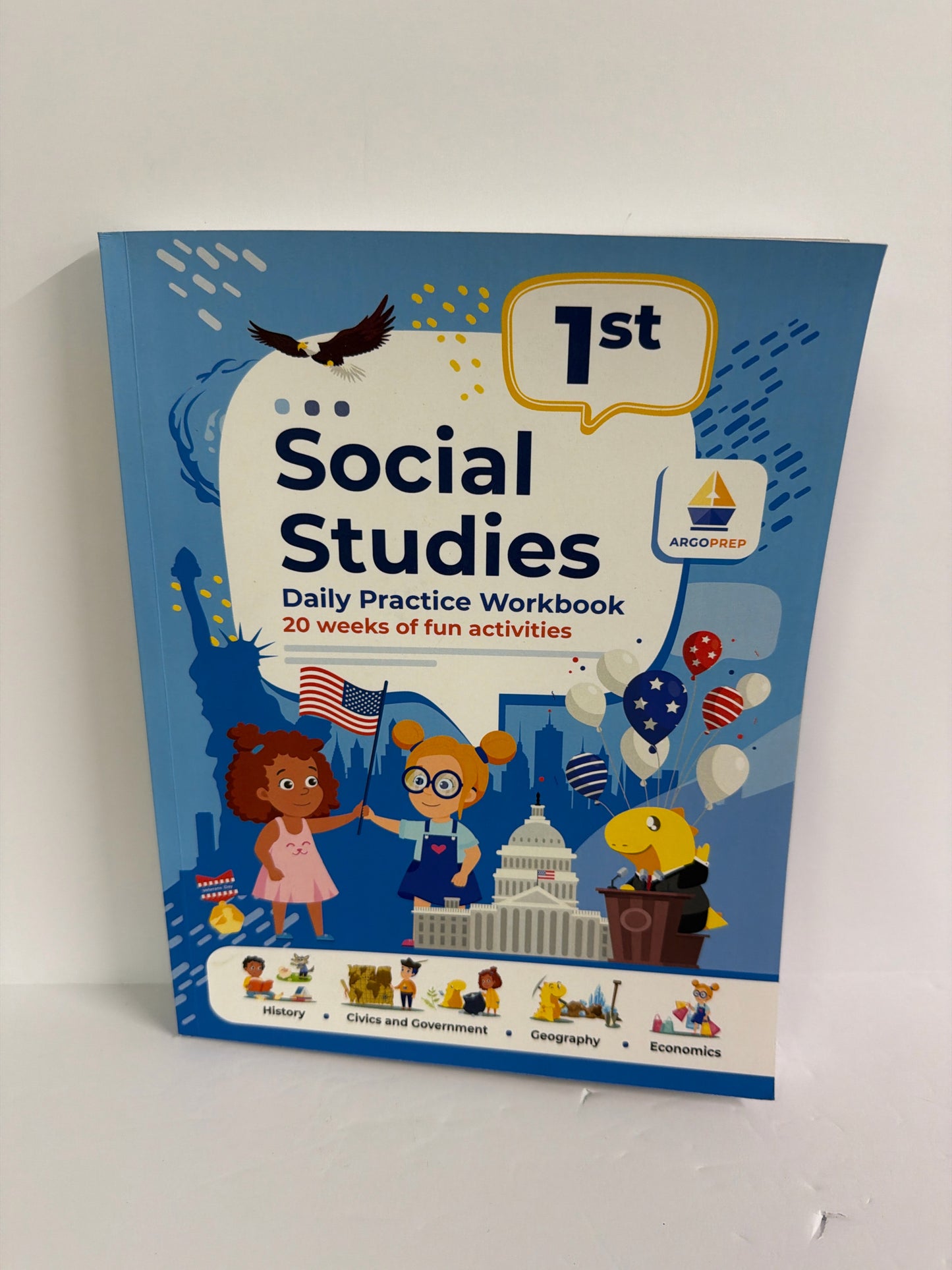Social Studies Argo Prep Workbook Pre-Owned 1st Grade History Textbooks