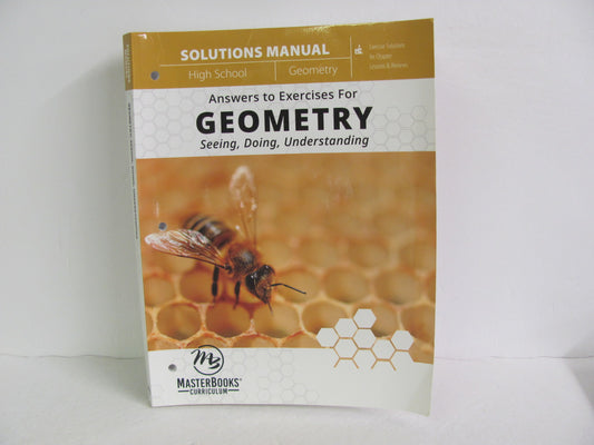Jacob's Geometry Master Books Solution Key Pre-Owned Mathematics Textbooks