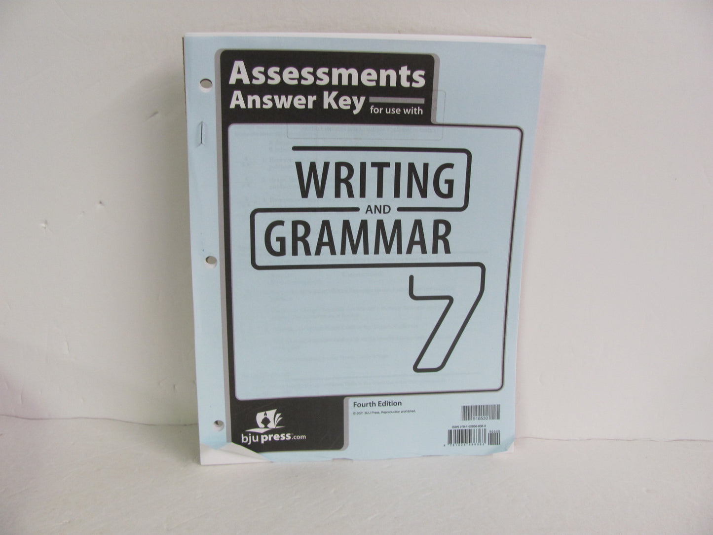 Writing and Grammar 7 BJU Press Test Key Pre-Owned 7th Grade Language Textbooks