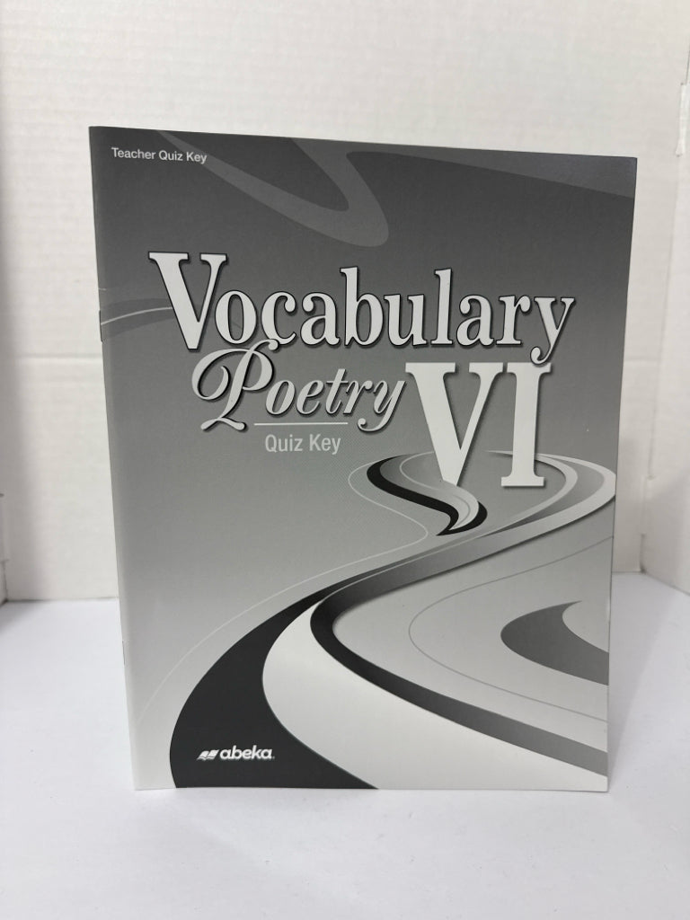 Vocabulary Poetry VI Abeka Quiz Key Pre-Owned 12th Grade Language Textbooks