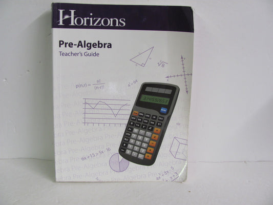 Pre Algebra Horizons Teacher Guide  Pre-Owned 8th Grade Mathematics Textbooks
