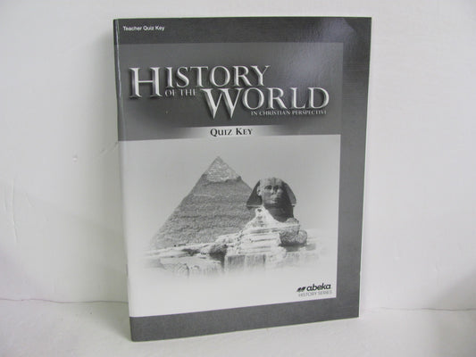 History of the World Abeka Quiz Key Pre-Owned 7th Grade History Textbooks