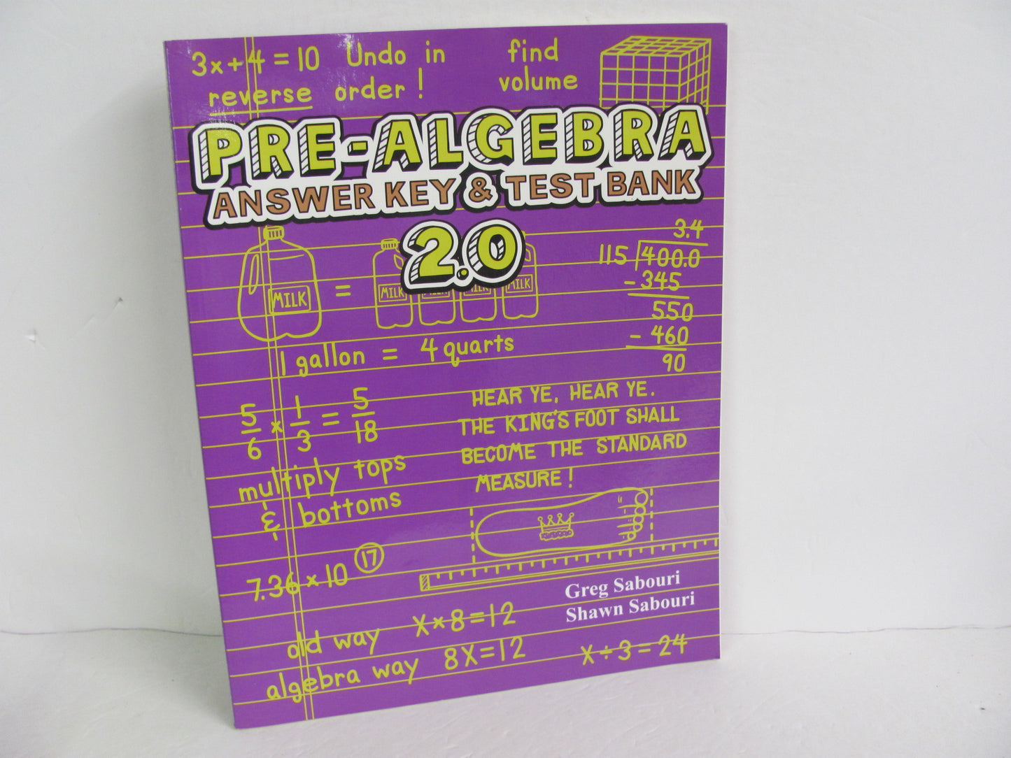 Pre Algebra 2.0 Teaching Textbook Answer Key Pre-Owned Mathematics Textbooks