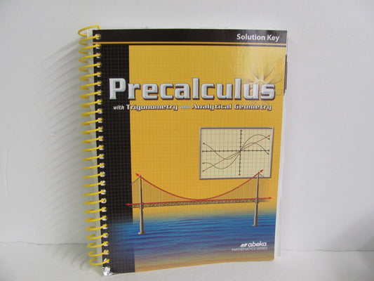 PreCalculus Abeka Solution Key Pre-Owned High School Mathematics Textbooks