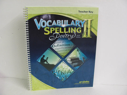 Vocabulary Spelling Poetry II Abeka 8th Grade Spelling/Vocabulary Books