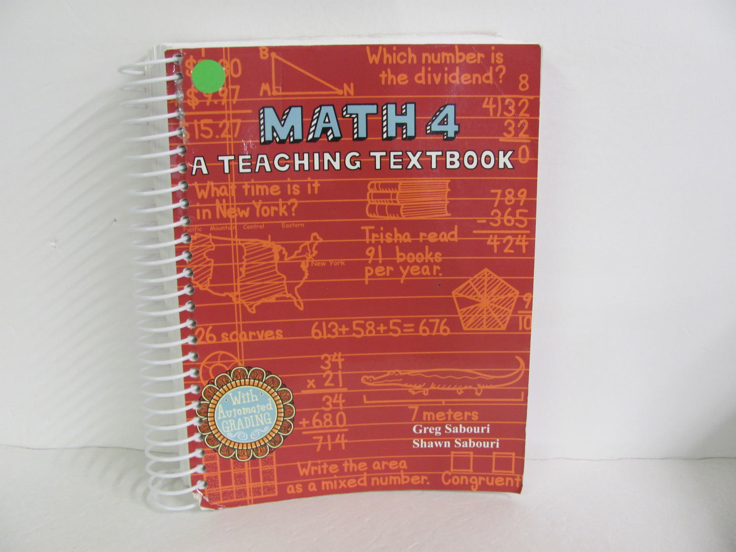Math 4 Teaching Textbook Student Book Pre-Owned Sabouri Mathematics Textbooks