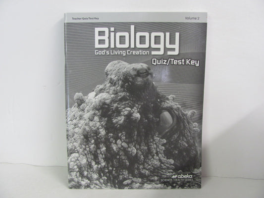 Biology Vol 2 Abeka Quiz/Test Key  Pre-Owned 10th Grade Science Textbooks