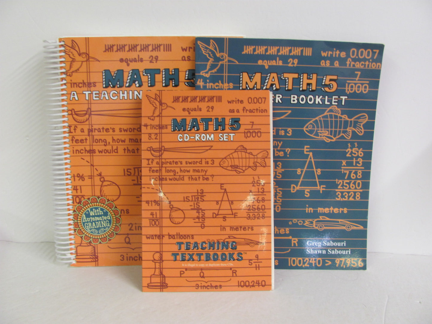Math 5 Teaching Textbook Set Pre-Owned 5th Grade Mathematics Textbooks