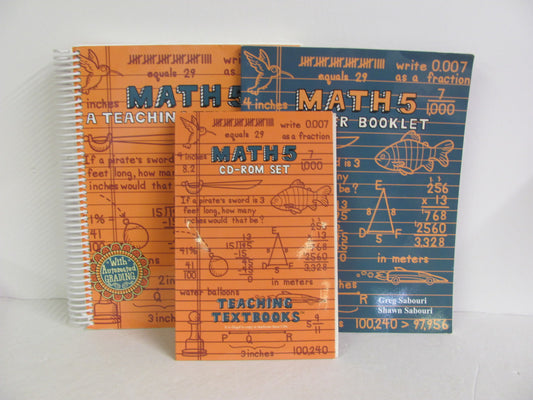 Math 5 Teaching Textbook Set  Pre-Owned 5th Grade Mathematics Textbooks
