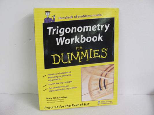 Trigonometry Workbook For Dummies Pre-Owned Sterling High School Math Help Books