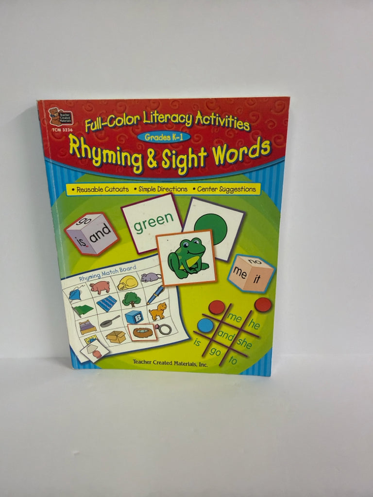 Rhyming & Sight Words Teacher Created Materials Elementary Language Textbooks