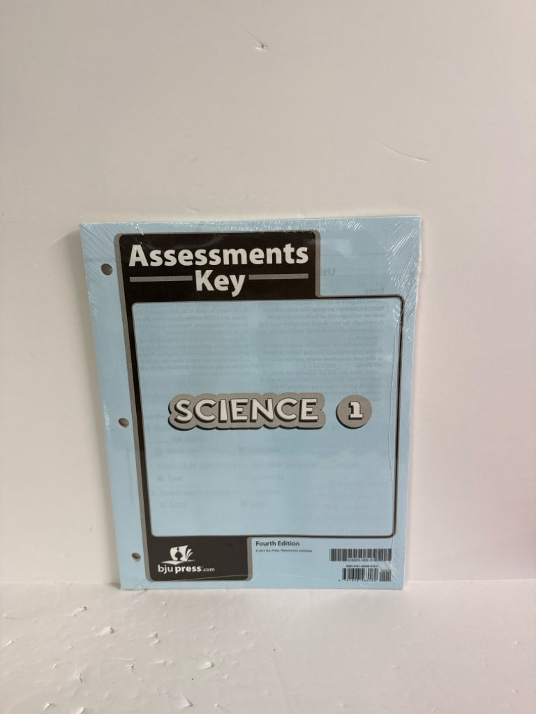 Science 1 BJU Press Assessment Key Pre-Owned 1st Grade Science Textbooks