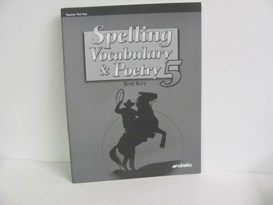 Spelling Vocabulary & Poetry Abeka Test Key Pre-Owned Spelling/Vocabulary Books