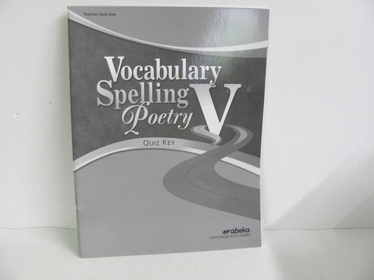 Vocabulary Spelling Poetry V Abeka Quiz Key Pre-Owned Spelling/Vocabulary Books