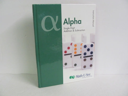 Alpha Math U See Instruction Manual  Pre-Owned Demme Mathematics Textbooks