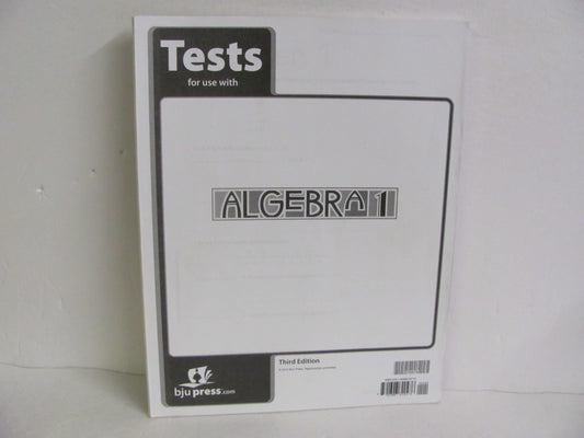 Algebra 1 BJU Press Tests  Pre-Owned High School Mathematics Textbooks
