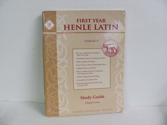 First Year Henle Latin Memoria Press Study Guide - Pre-Owned Latin Books